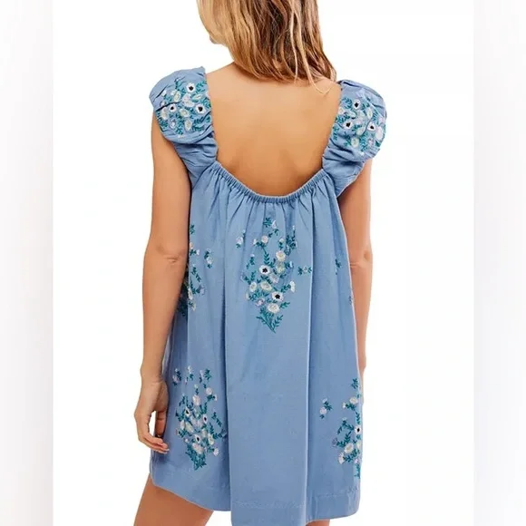 Free People Wildflower Embroidered Minidress - Picture 3 of 15